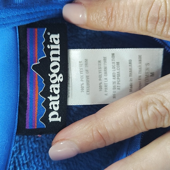Patagonia Blue Pullover Jacket Quarter Zip Size Medium Women's - Picture 6 of 8